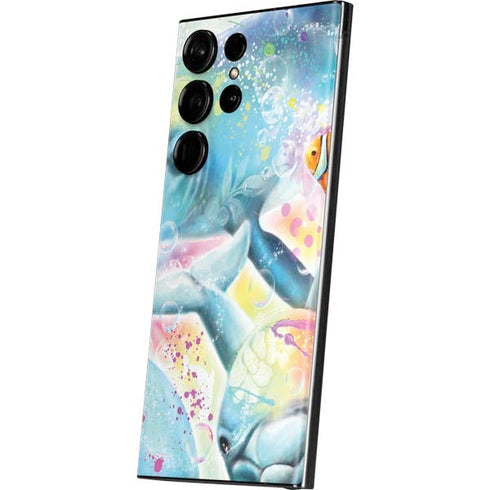 Pastel Dolphins by Sheena Pike Galaxy Skins